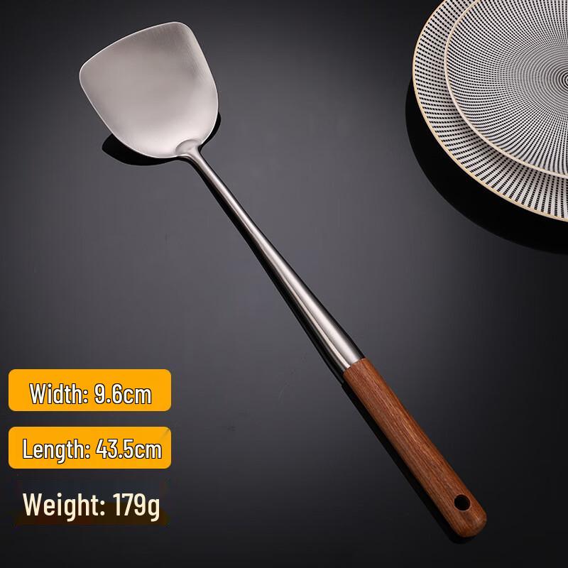 Rosewood Handle 304 Stainless Steel Wok Spatula Set