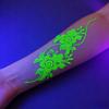 Water Transfer Decals Henna Temporary Tattoo Fake Luminous Body Art Sticker  Music Festival