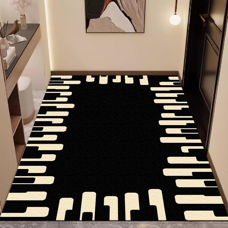 Luxury Leather Entrance Mat: Wash-Free, Wipeable Door Mat for Home and Porch