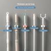 Stabiles, an der Wand montiertes Mopp-Clip-Hakenregal, nahtloser Aufkleber, stanzfreier Verschluss, PP-Material