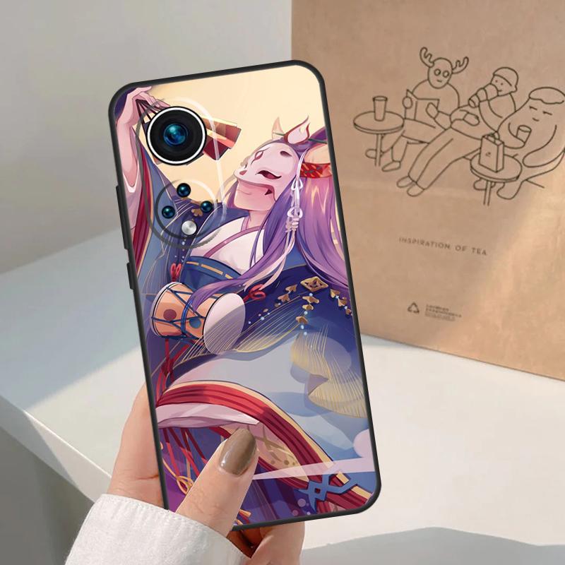 Kitsune Fox Japanese Art Case For Honor Magic 8 Pro 5 6 7 Lite Honor 400 200 Pro X9c X9b X9a X8a X8b 50 70 90 Cover
