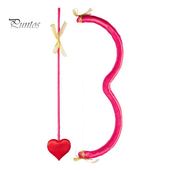 Cupidospil och pil rekvisita hjärtformad rosettdekor Alla hjärtans dag fotografi filminspelning scenkostym föreställningsrekvisita