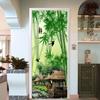 Carta da parati autoadesiva per porte in PVC Decorazione per la casa Design per la casa Adesivo per strada sulla spiaggia Porte Scenario Poster Murale Decalcomanie da muro