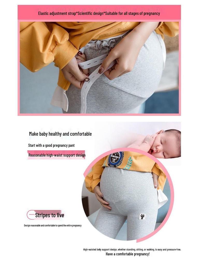 Fashionable Autumn Maternity Pants with Belly Support Skirt-Leggings