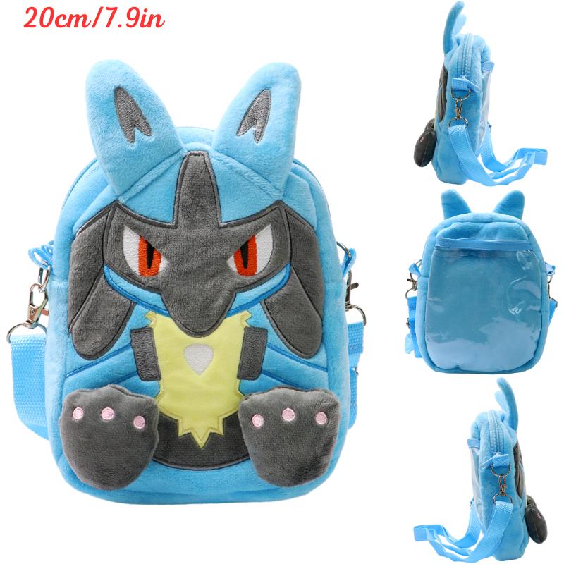 New Pokemon Gengar Lucario Mimikyu Snorlax Plush Shoulder Bags Toys Kawaii Anime Psyduck Rowlet Pikachu Peluche Dolls Gifts Kids