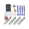 Alloy Seafood Crackers Tool Set with Storage Pouches for Crabs Lobsters Shellers Preparation Processing and Serving