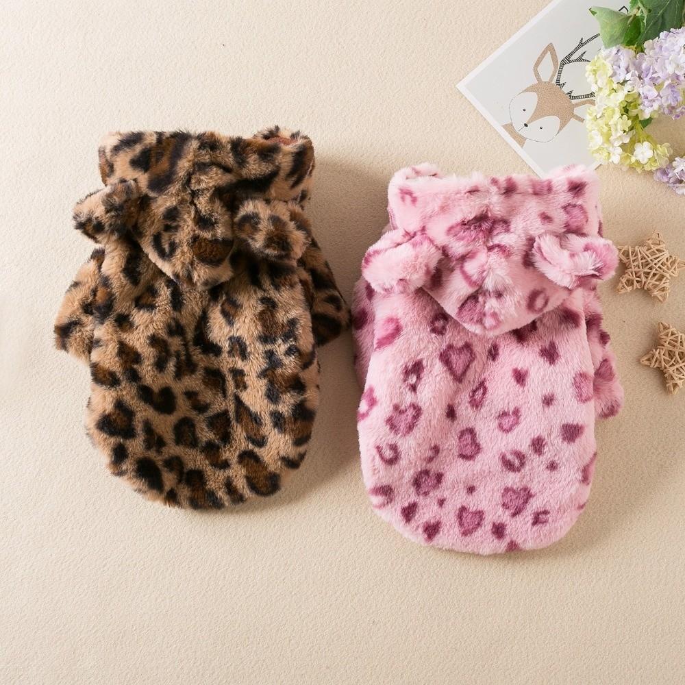 Warm Fleece Dog Clothes Thickened Pet Padded Coat Fashion Pet Hooded Coats  Dog