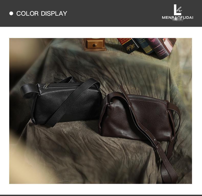 Women's Versatile Cowhide Crossbody Bag - Chic, Casual Pillow Design