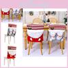 Festive Christmas Chair Covers With Long Mustached Red And Gray Designs For Holiday Decor