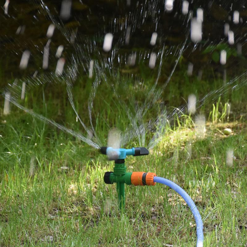 360 Degree Rotary Sprinkler 3 Arm Base Sprinkler Adjustable Spray Direction 1/2" Quick Connector Garden Yard Lawn Sprinkler