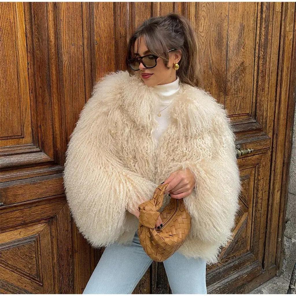 Imitation Short Beach Wool Women Fox Fur Coat New Autumn Winter Warm Fur Coat Faux Temperament Elegance Women for Coat