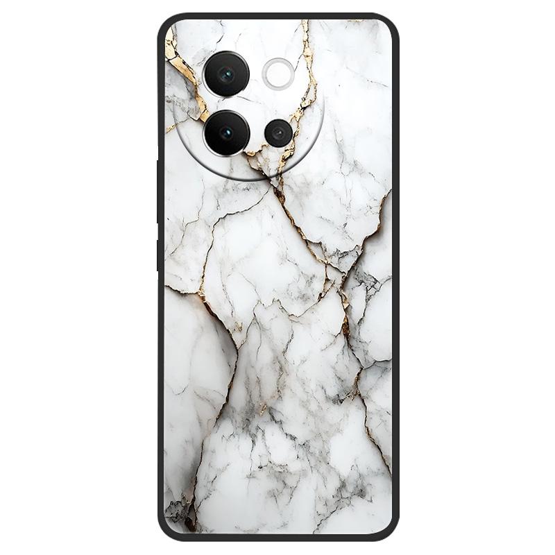 For Vivo V40 Lite 5G Case Marble Soft Matte Silicone Back Cover For Vivo V40 Lite V40Lite Full Coverage Phone Shell 6.78" Coque