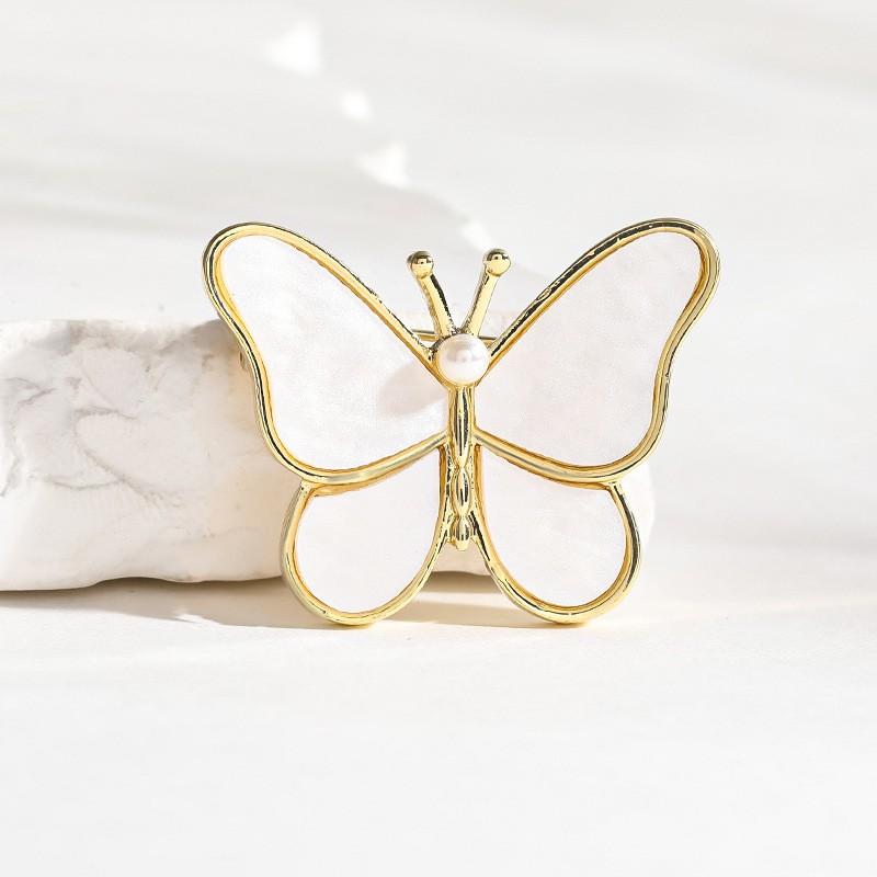 

Модная брошь, Брошь-бабочка, Брошь для костюма, Аксессуары One Size белый