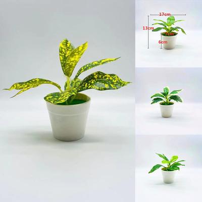 17*13*7cm Mini Bonsai Fake Flowers PP Soft Plastic