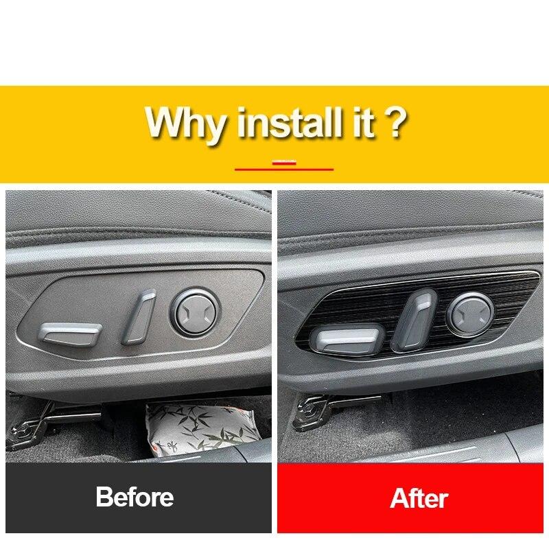 For Hyundai Tucson NX4  2022 2023 Hybrid N Line Car Seat Adjusting Switch Panel Cover Trim Sticker Interior Accessories