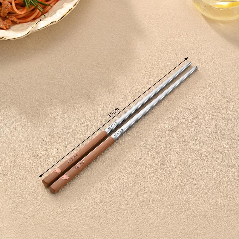 Shengjia Cartoon 304 Stainless Steel Kids Chopsticks