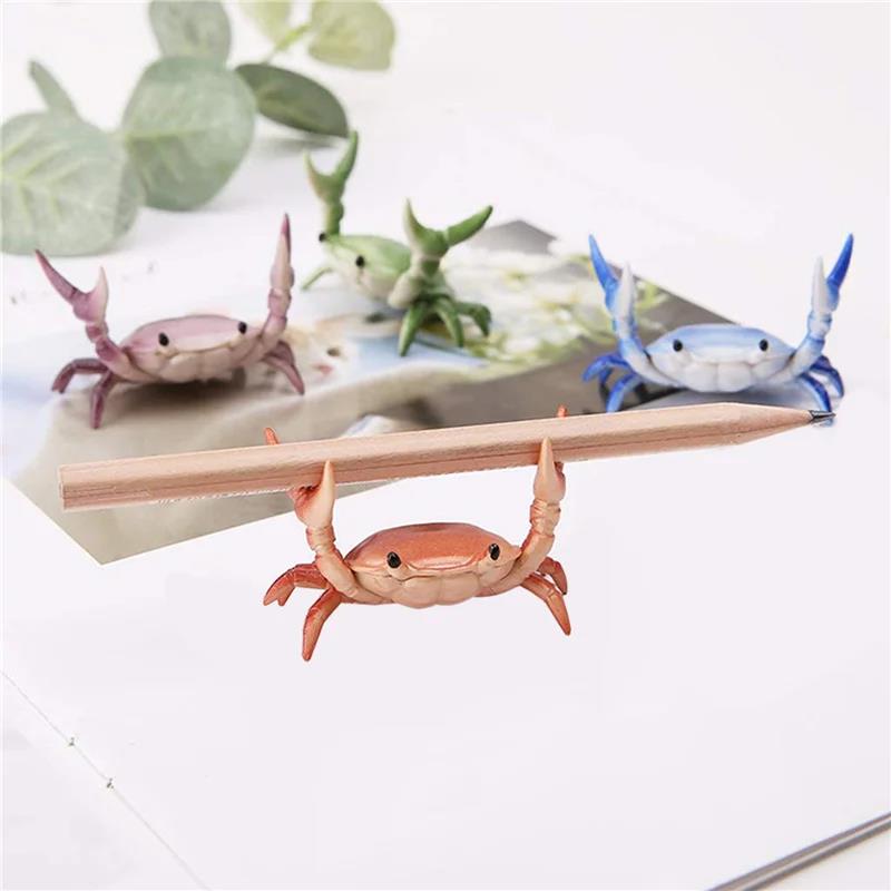 Creative And Cute Crab Pencil Holder Weight Lifting Convenient Storage Phone Decoration Model