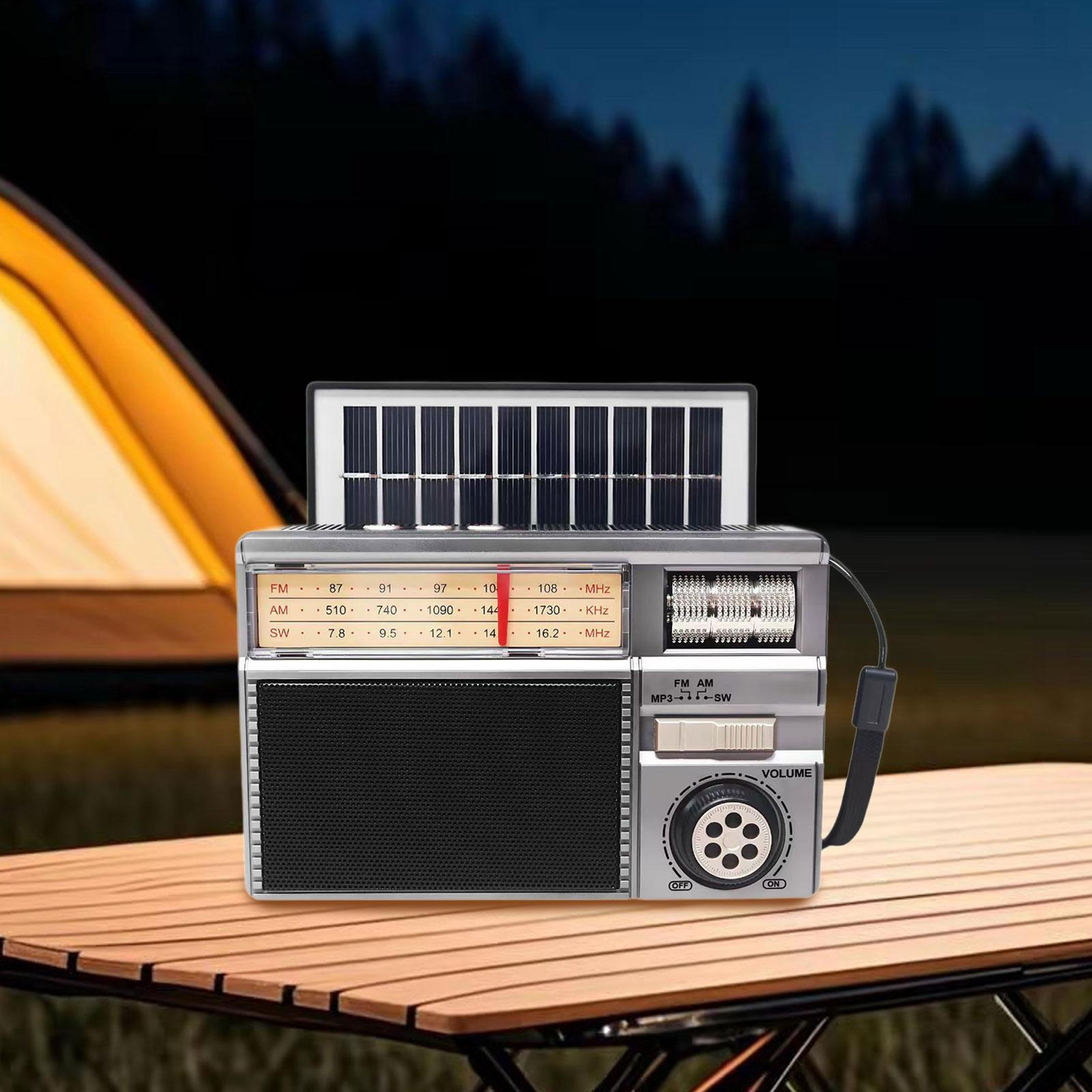 

Портативное винтажное радио TF/USB/AUX плеер транзистор для улицы для семьи черный серебряный