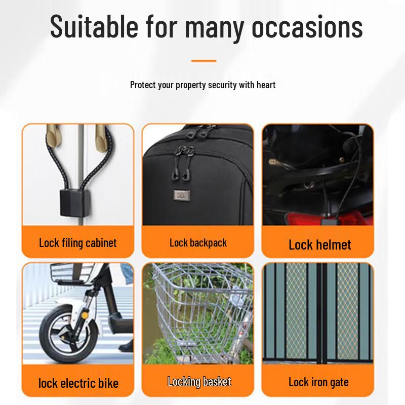 Honggong Portable Steel Wire Security Padlock