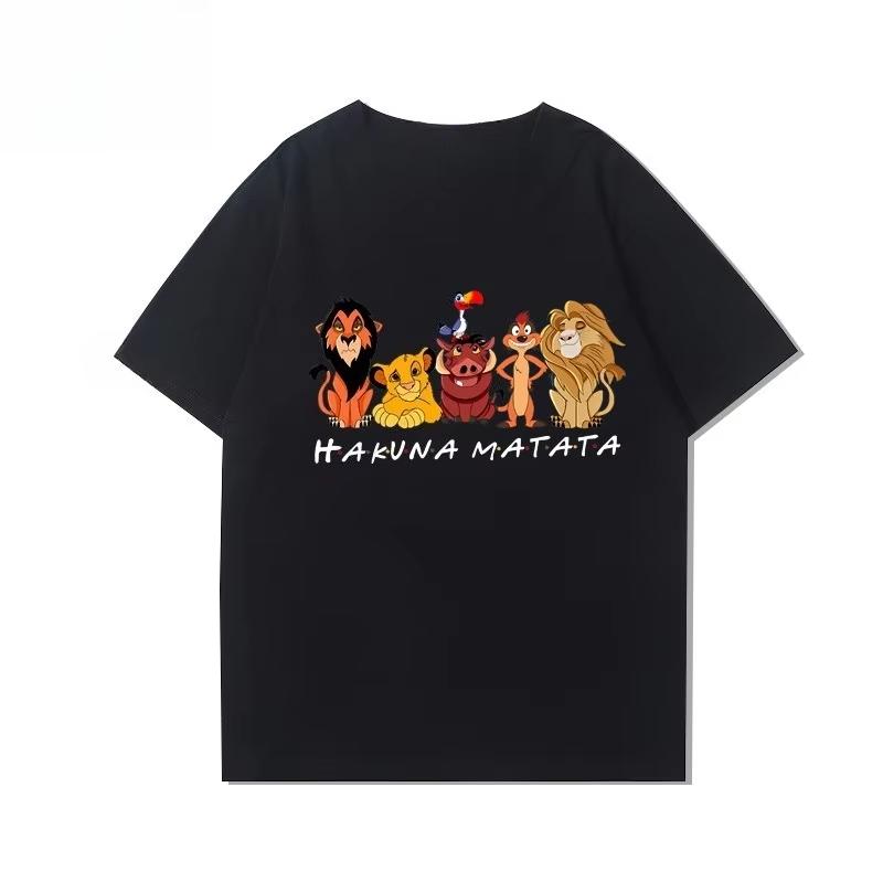 The Lion King Simba Anime Peripheral Short Sleeve ParentChild Summer American Versatile Casual Loose TShirt Top