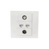 Quality Multimedia TV RJ45 F Connectors Wall Plate Easy Not Solder Direct Plugs Installation Networking Socket Faceplate