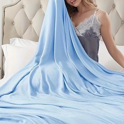 1PC Bamboo Cooling Blanket for Adults Lightweight Breathable Absorbs Body Heat Keeps Cool All Night Soft Skin Friendly Bedding