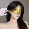 Halloween mask costume party with makeup costume-cosmetically transformed face mask, costume accessories,half-face lace-edged feather headpiece,mask