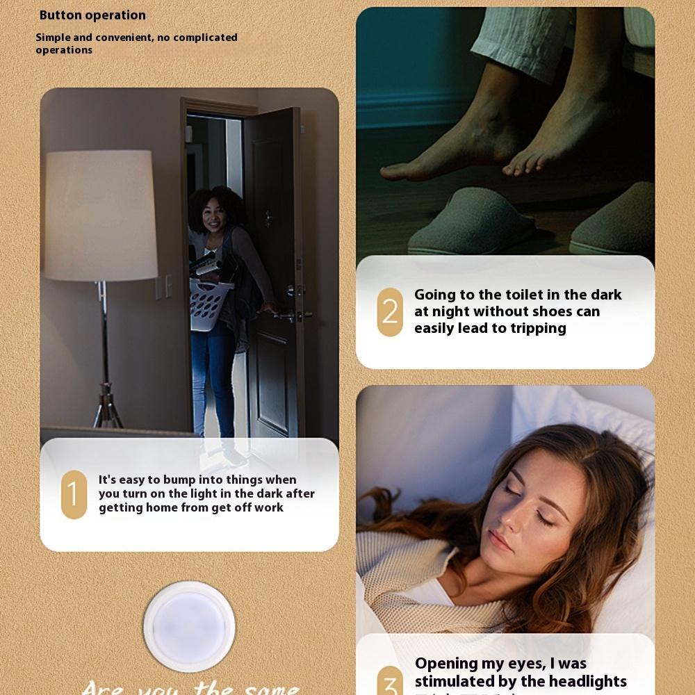 LED Human Body Induction Night Light Rechargeable Battery Model Bedroom Bedside Cabinet Light RGB Remote Control Ambient Light