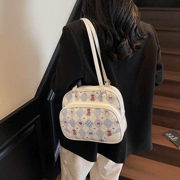 Lässige Achseltasche Damen neue Cartoon-Umhängetasche große Kapazität Messenger Bag Pendler-Tragetasche