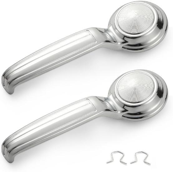 Window Crank Handle & Interior Door Handle Set For 1967-1996 Buick/Chevrolet/GMC Trucks SUVs Models,Chrome,Set Of 4