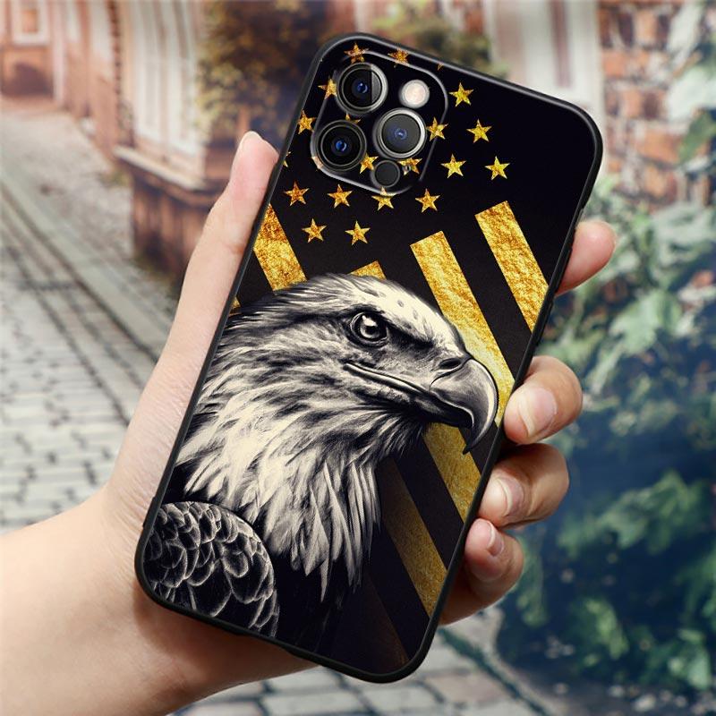 Custodia per Telefono Bandiera Americana USA Stella a Cinque Punte Per Apple iPhone 16 15 14 13 12 11 Pro Max XR XS Max 7 8 Plus SE2 Cover Posteriore