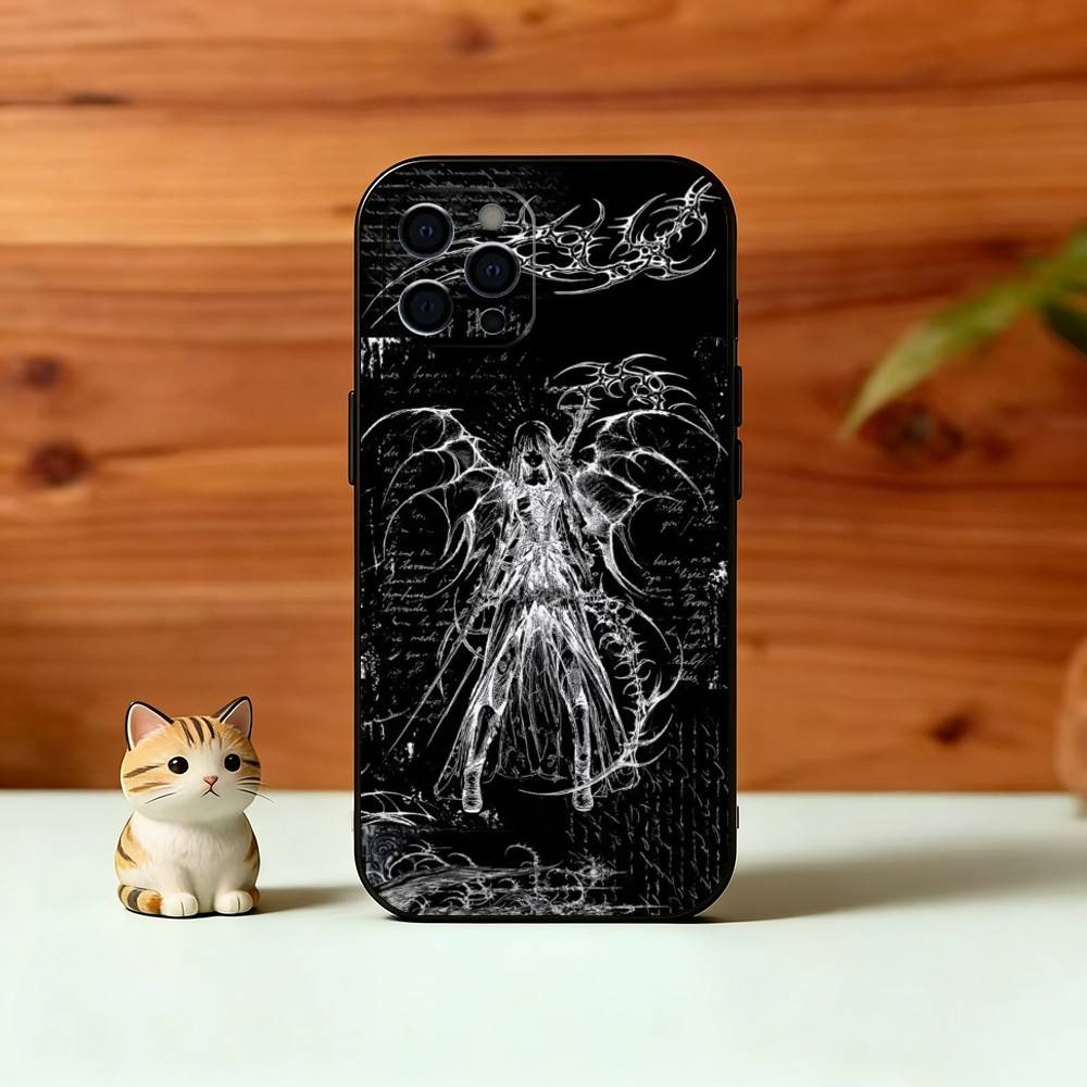 G-Gothic Cyber Sigil Phone Case For iPhone 17,16,15,14,13,12,11 Plus,Pro Max,XS,Soft Silicone Black Cover