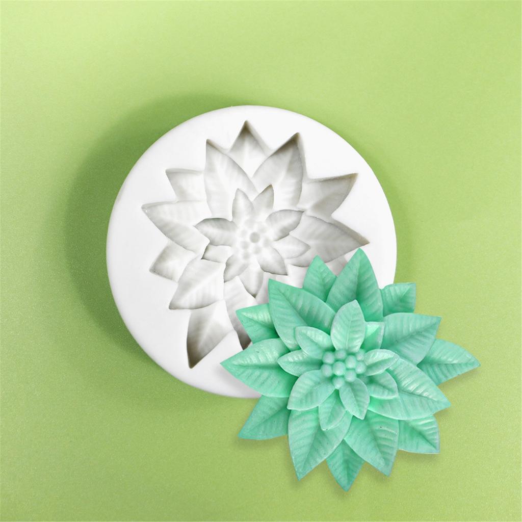 Silicone Cake Mold 6CM Diameter Christmas Holly Leaf and Fruit Pattern for Baking Enthusiasts Creating Chocolate Fondant