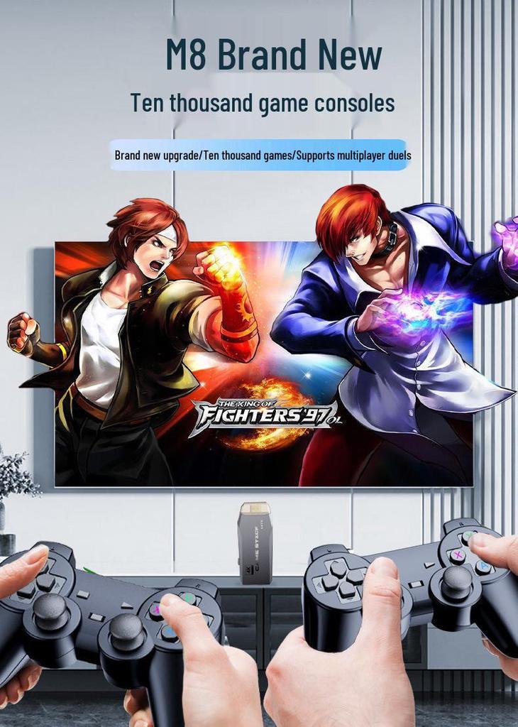 M8 Wireless 4K Retro Arcade Console - Dual Player TV Joystick System