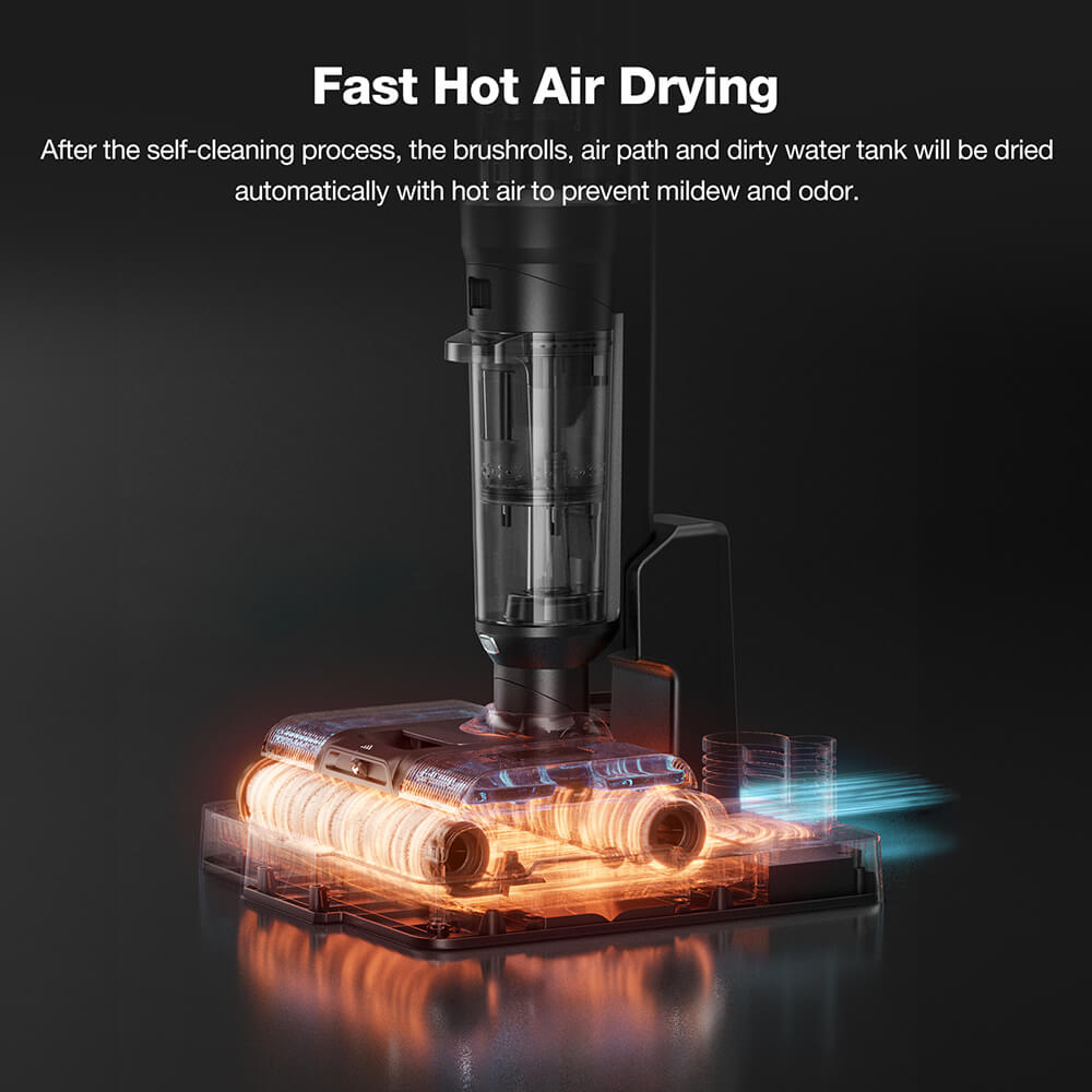 JIMMY PW11 Pro Max 5-in-1 Akku-Staubsauger & Waschsauger, 460W Starke Leistung, Doppelte Reinigung mit Doppelbürstenwalzen, Heißluft-Schnelltrocknung, LED-Bildschirm