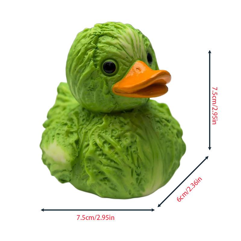 Kawaii Vegetable Resin Duck Figurines - Cute Anime Desk Decor and Gift