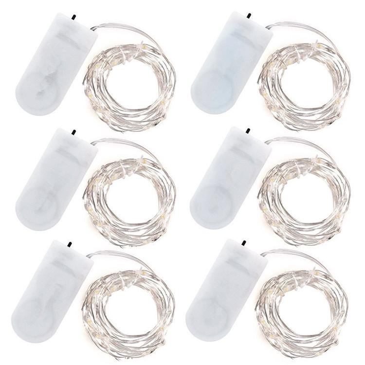 Copper Wire LED String Fairy Lights - Battery 2032 Powered for Cake & Flower Decorations