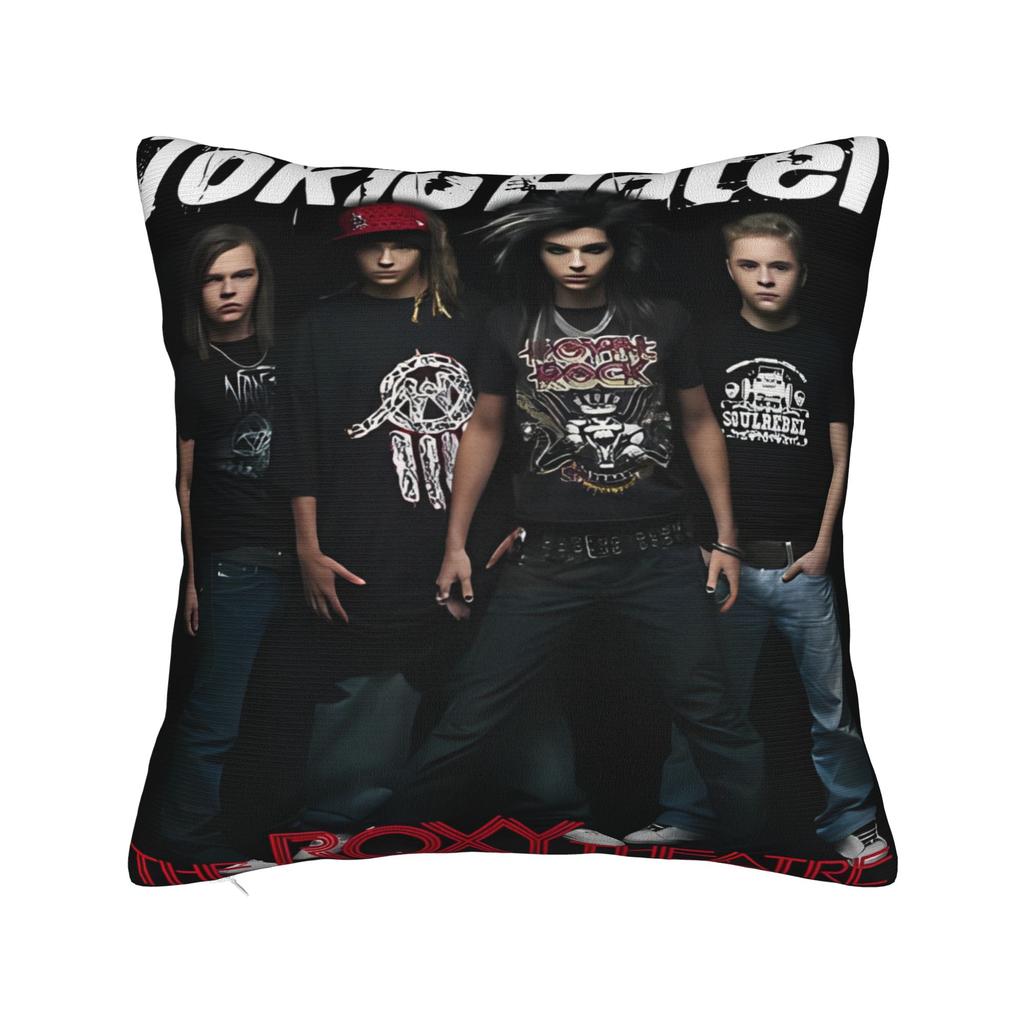 Tokio Hotel Logo Pillowcases Stuff Soft Cushion Cover Rock Music Pillow Covers Seater Decorations Square Multi Size