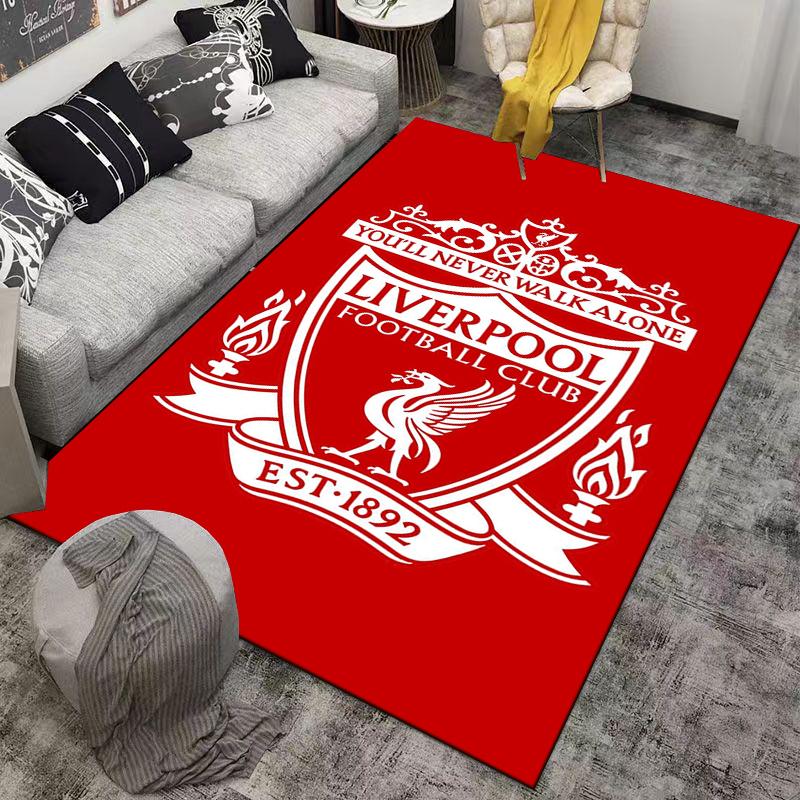 Tappetino per pavimenti disegnato Liverpool FC, adatto come tappetino antiscivolo per il soggiorno o il divano della camera da letto