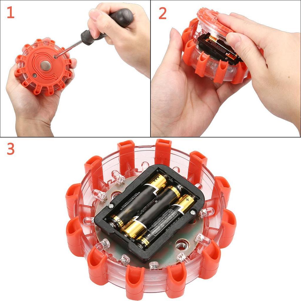 Multi-Color LED Traffic Barrier Warning Light with Dry Battery