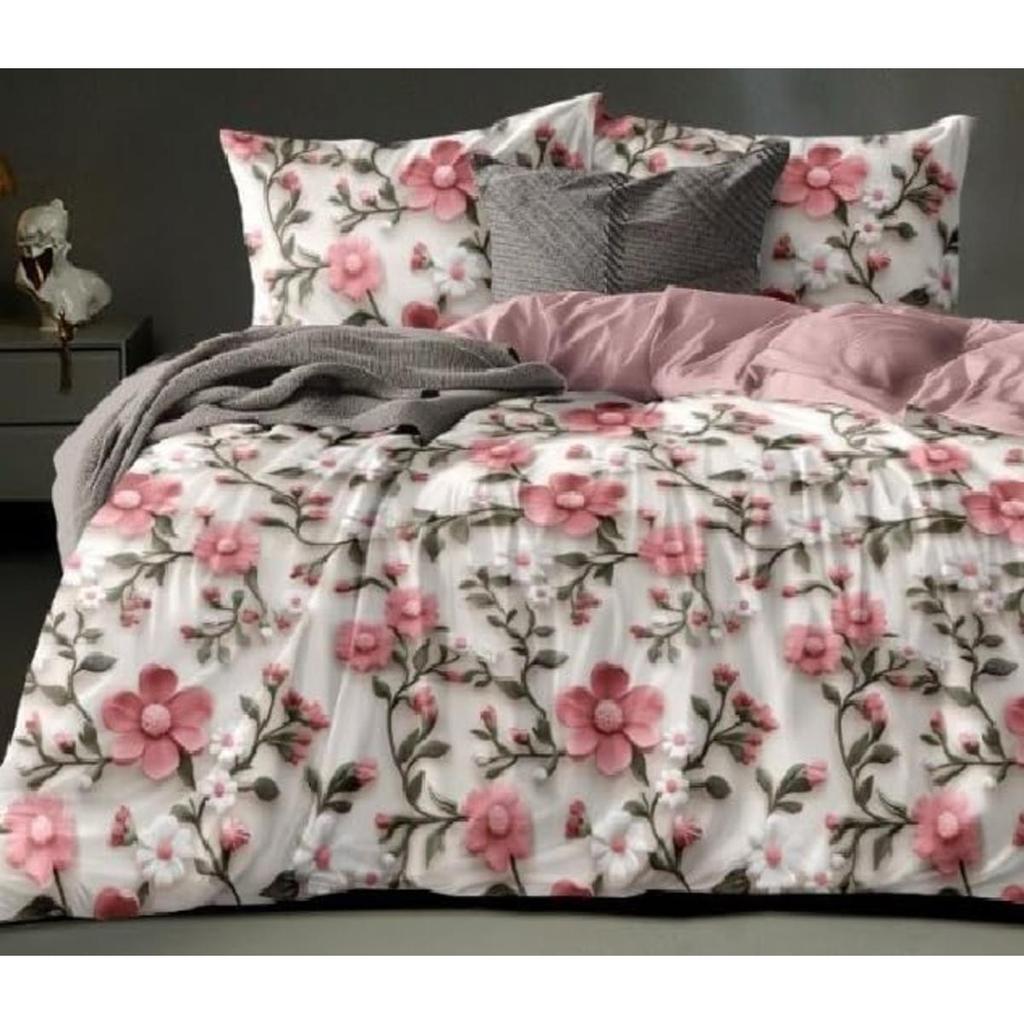 Glace Cotton AC Comforter Set Double Bed King Size with Flat Double Bedsheet & 2 Pillow Covers, 4 Pieces Bedding Set |