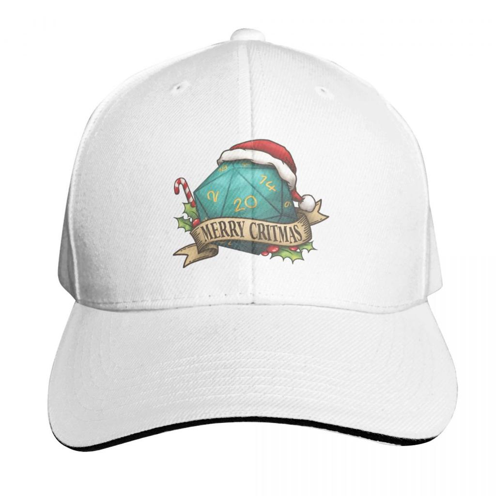 D Merry Critmas Dice Baseball Cap hats for Unisex Beach F funny hat Designer Unisex Womens