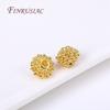 10X8MM Round Spacer Beads Wholesale 18K Gold Plated Design Lantern Coral Spacer Beads Components For DIY Jewelry Making Supplies