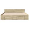 VidaXL Bed Frames and Drawers Sonoma Oak 120x200 Cm Engineered Wood, Bed, Storage Bed, Double Bed Frame, Bed 3280757