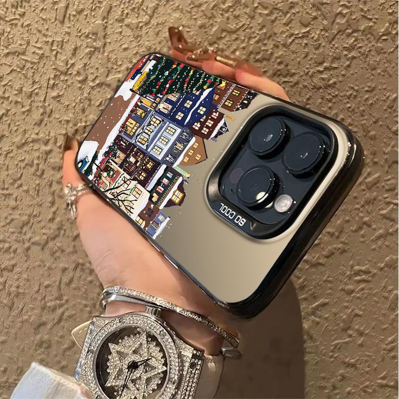 Rural Building Snow Scenery Phone Case For iPhone 17 16 Pro Max Plus 15 14 13 Pro Max 12 Mini 11 16 Plus 17Air Shockproof Covers