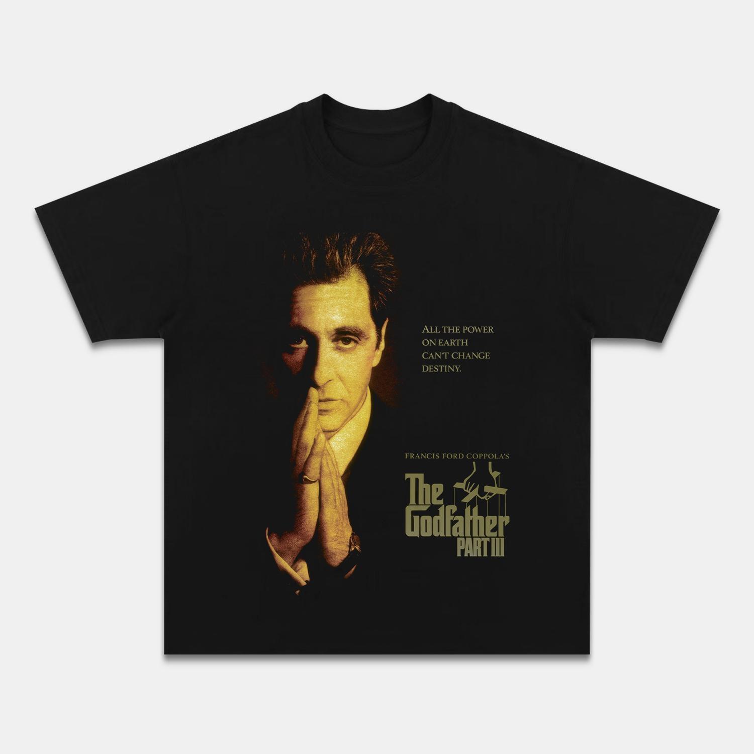 The Godfather Part III Michael Corleone Vintage Movie Graphic TShirt Unisex Women Casual Cotton Streetwear Fans Top 3XL