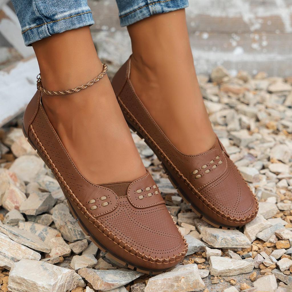 Mocassini Ortopedici Scarpe Per Donna Mocassini Ortopedici In Pelle Scarpe Eleganti Per Donna Scarpe Piatte Leggere Comfort Casuale - Scarpe Da Passeggio Con Fiore