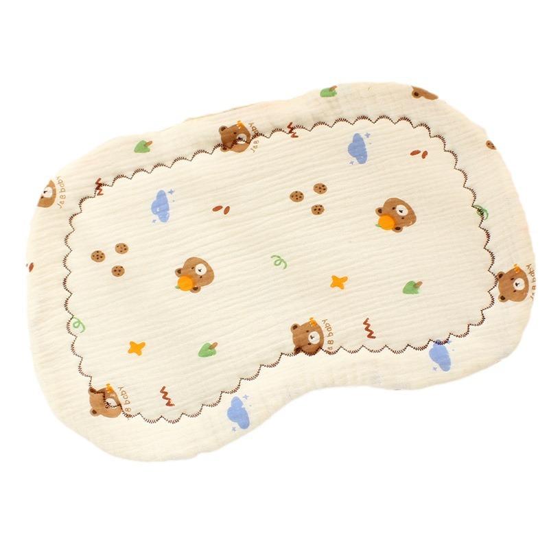 INS-style Newborn Baby Gauze Cloud-shaped Pillow U-shaped Cotton-filled Pillow, Baby Pillowcase, Anti-spit-up Mat, Flat Pillow