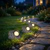Solar Powered Outdoor Garden Rock Light with Realistic Stone Design for Yard Pathway Landscape Decoration and Energy Efficient Lighting