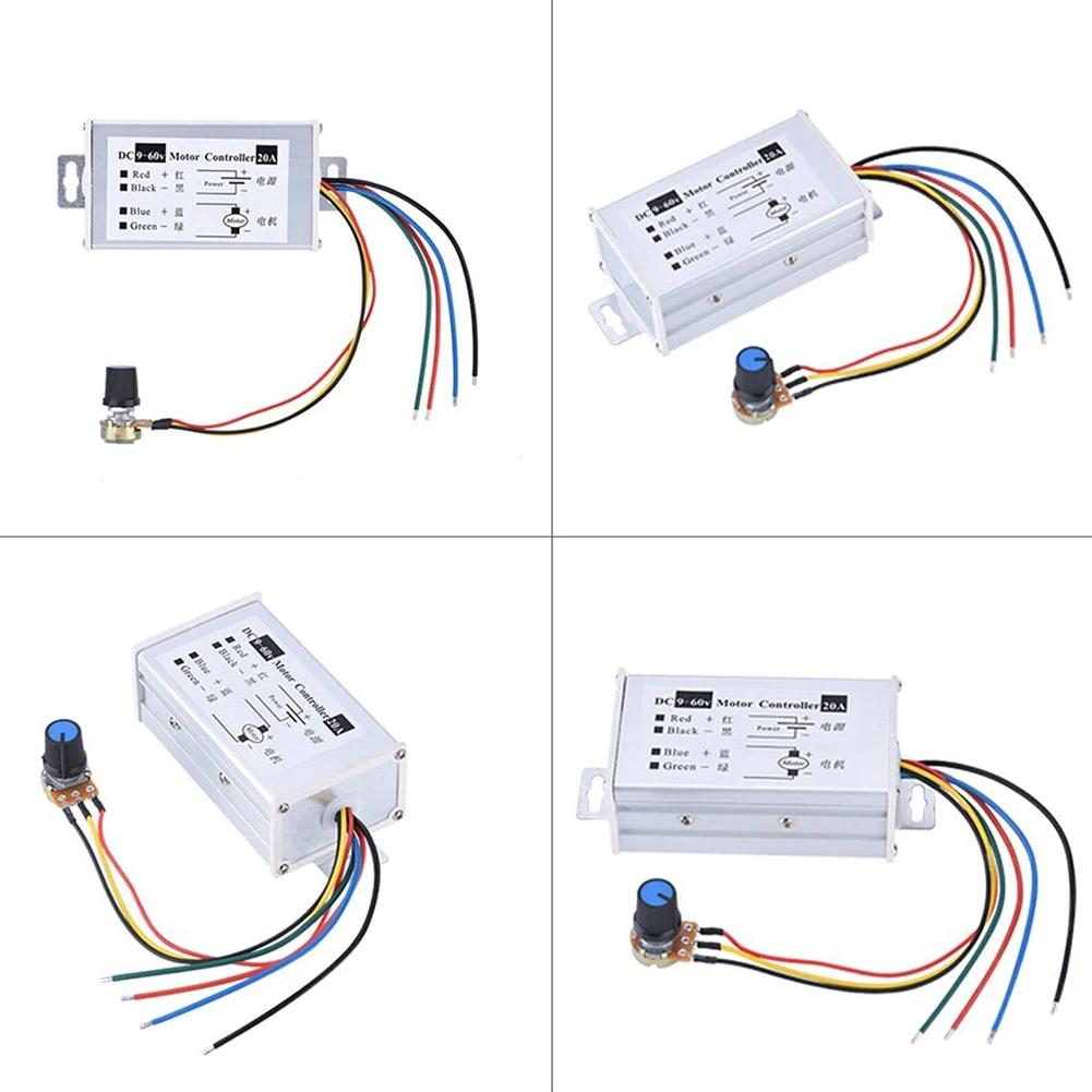 For PWM Speed Controller for DC Motor 12V 24V Max 20A Stepless Variable Speed Regulation Compatible with Brushed Motor